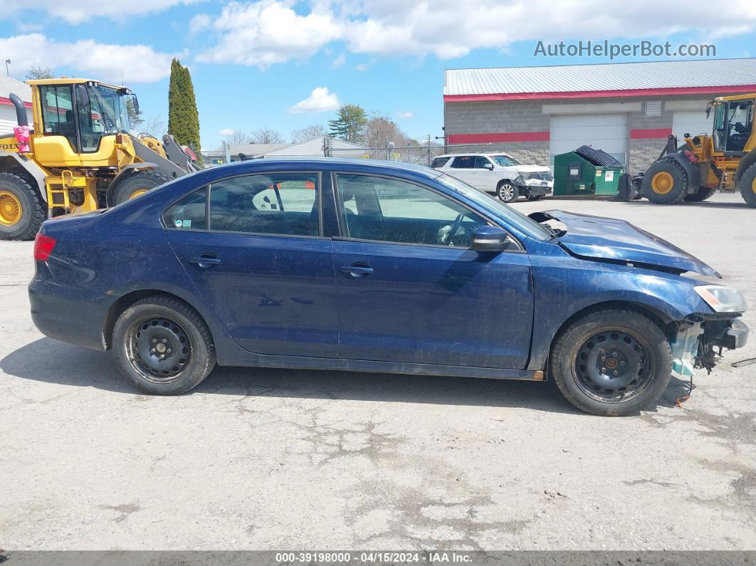 2012 Volkswagen Jetta 2.5l Se Blue vin: 3VWBP7AJ1CM302903