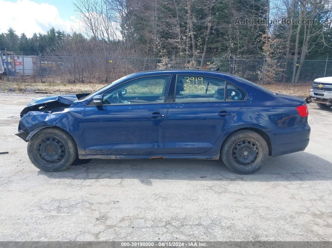 2012 Volkswagen Jetta 2.5l Se Blue vin: 3VWBP7AJ1CM302903