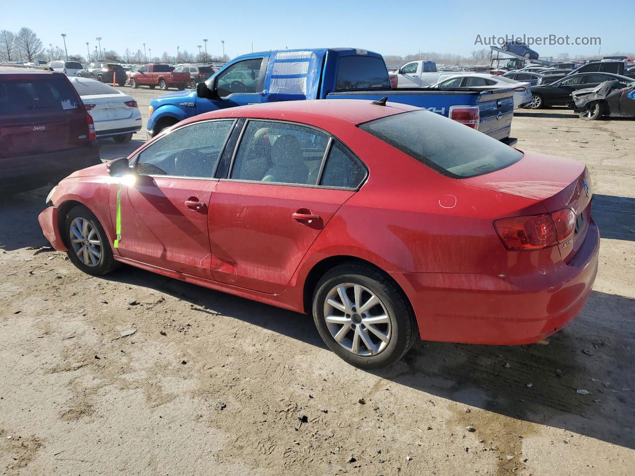 2012 Volkswagen Jetta Se Red vin: 3VWBP7AJ4CM317248