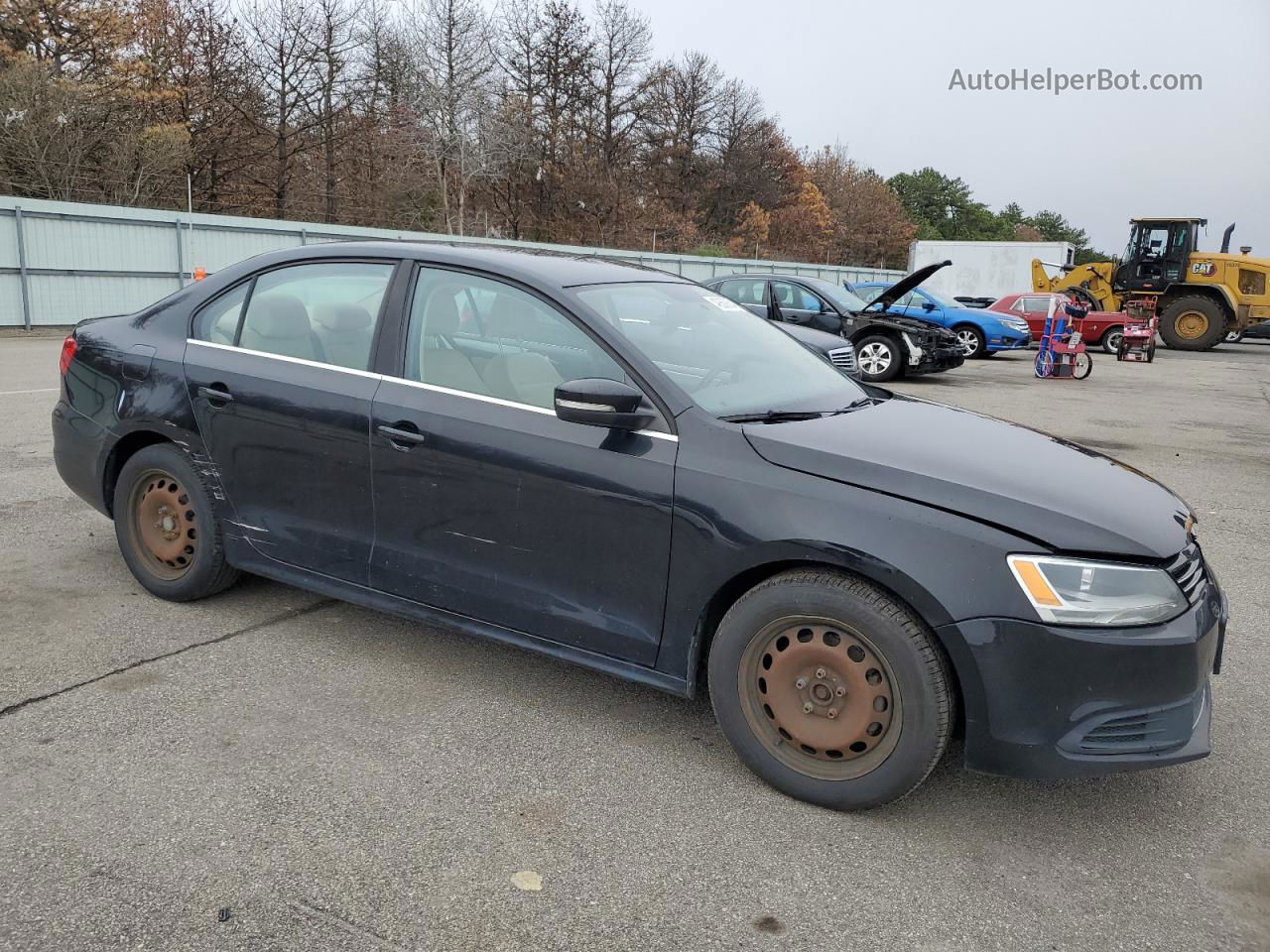 2013 Volkswagen Jetta Se Black vin: 3VWBP7AJ4DM311113