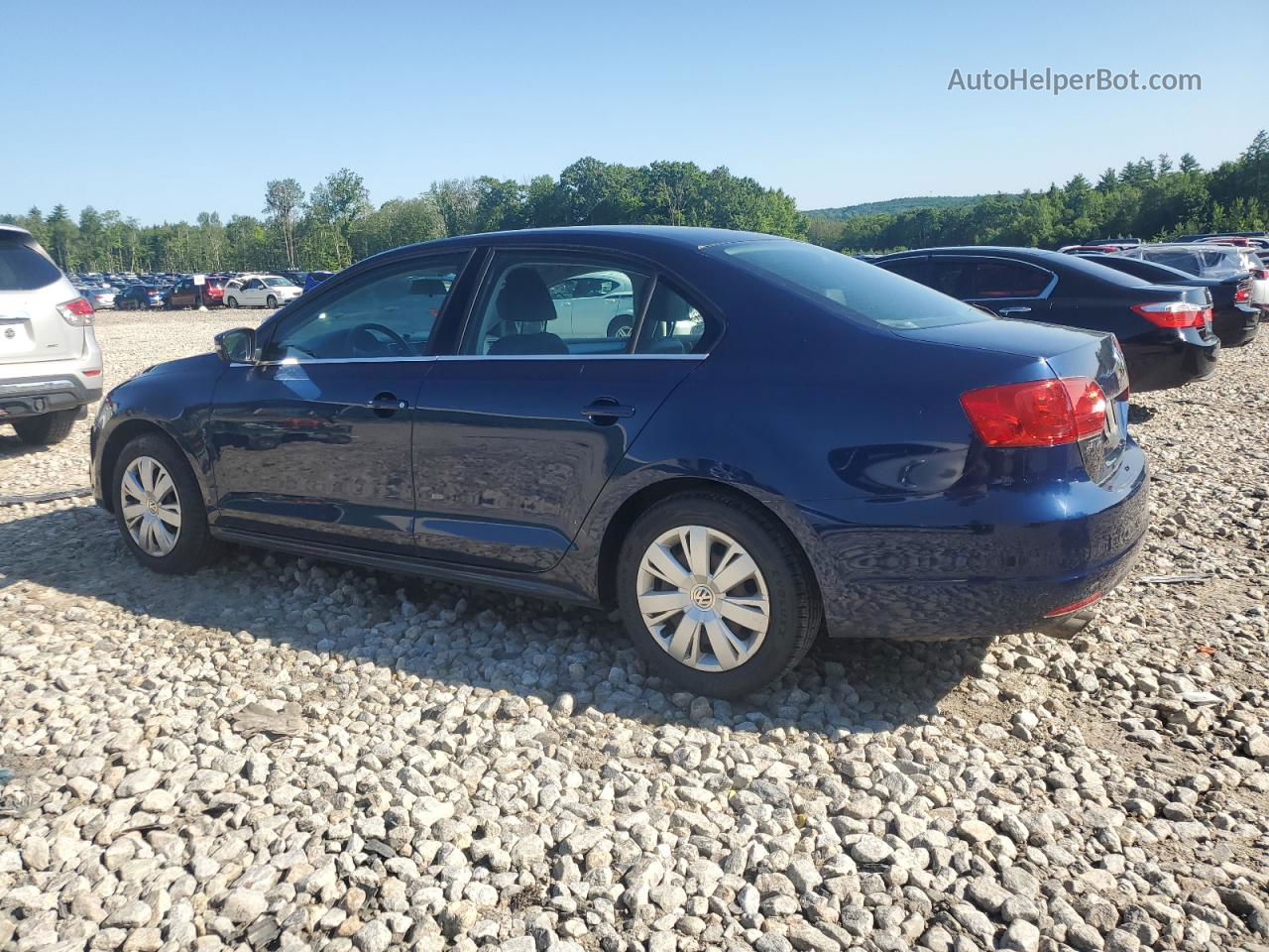 2013 Volkswagen Jetta Se Blue vin: 3VWBP7AJ4DM408537