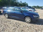 2013 Volkswagen Jetta Se Blue vin: 3VWBP7AJ4DM408537