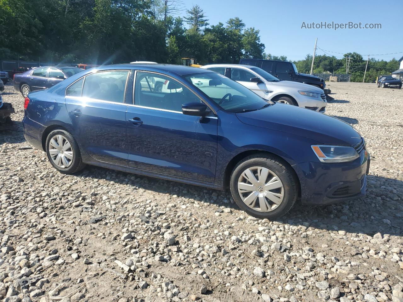 2013 Volkswagen Jetta Se Синий vin: 3VWBP7AJ4DM408537