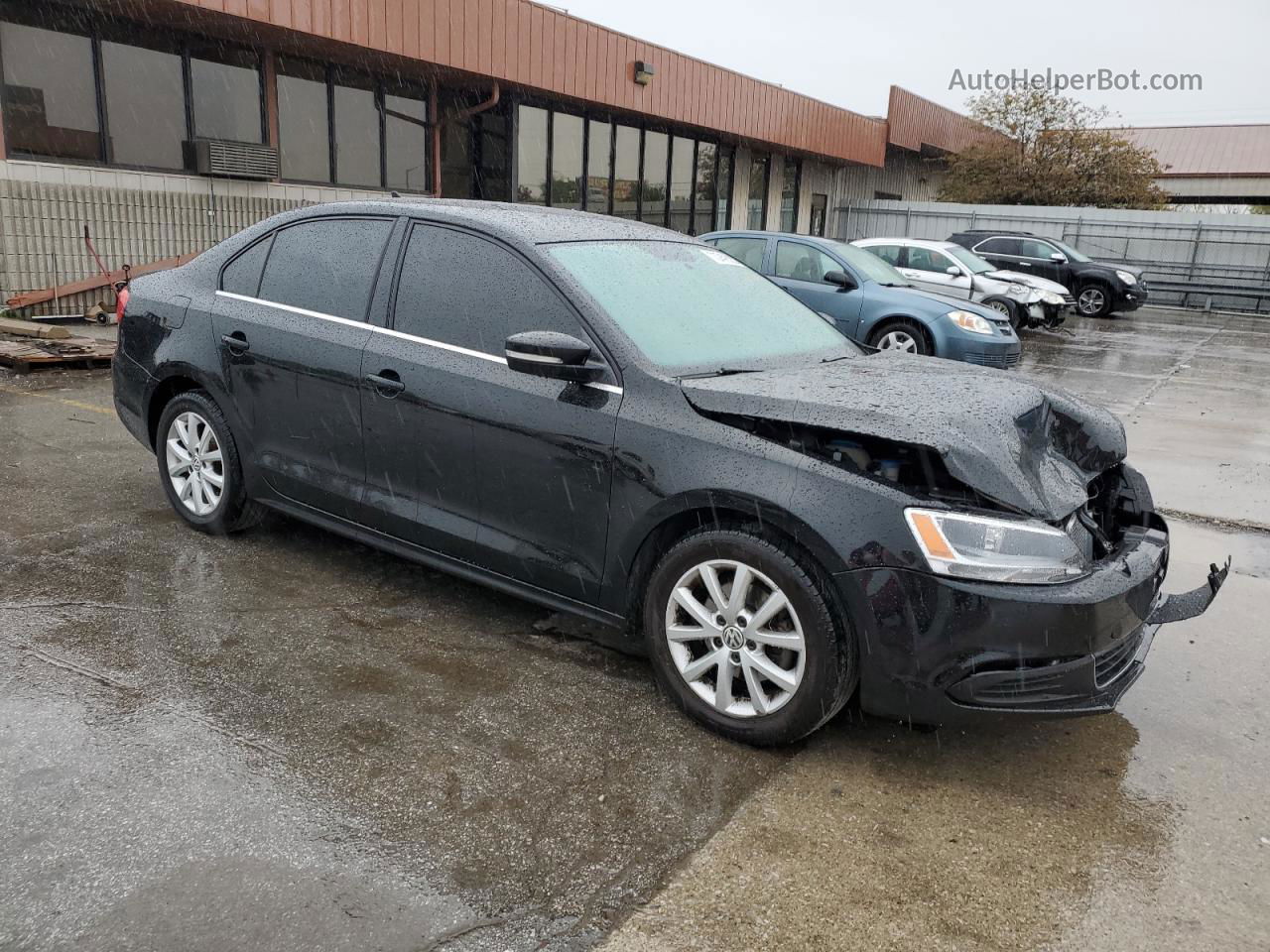 2013 Volkswagen Jetta Se Black vin: 3VWBP7AJ4DM414967