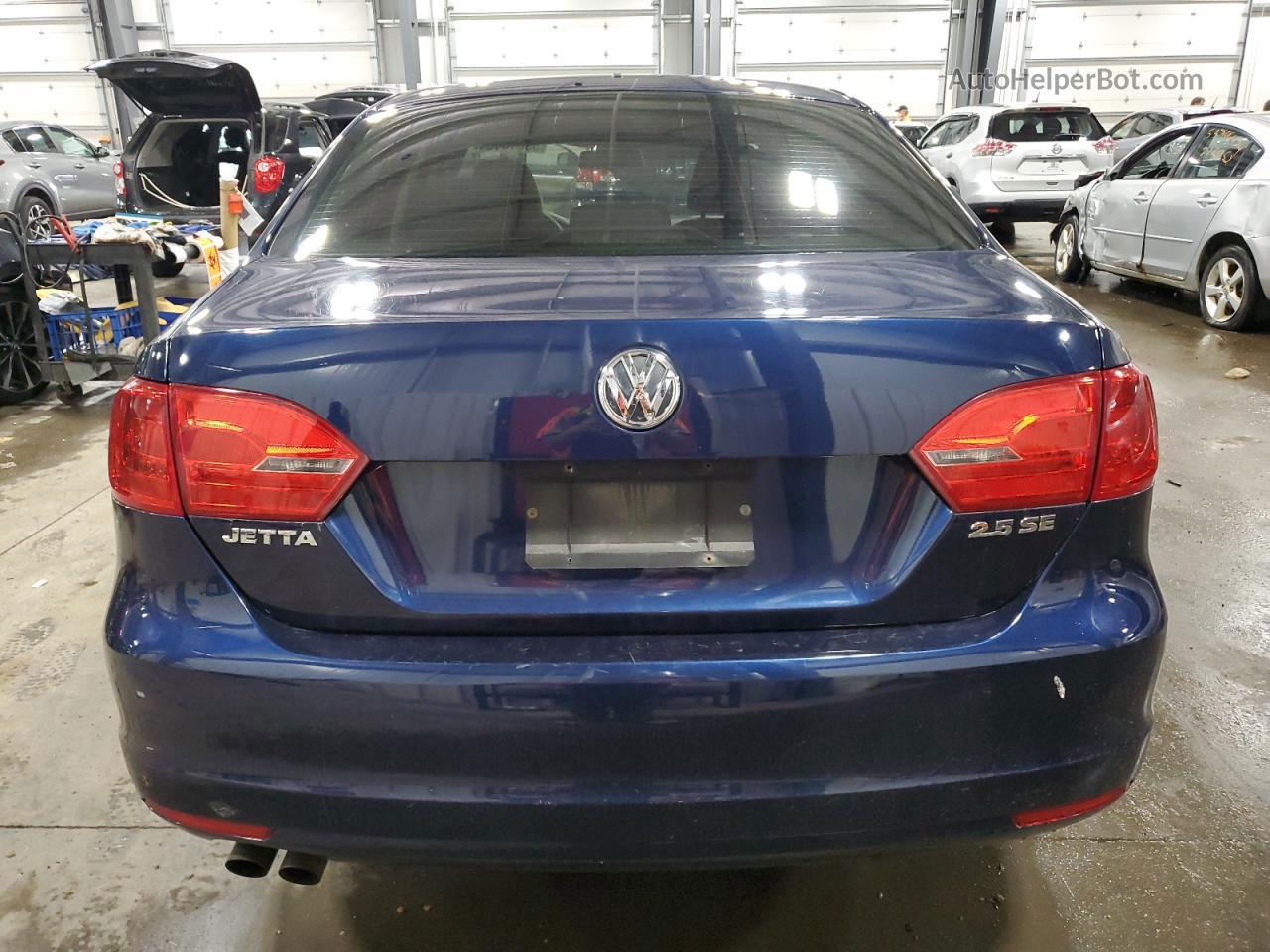 2012 Volkswagen Jetta Se Blue vin: 3VWBP7AJ6CM002676