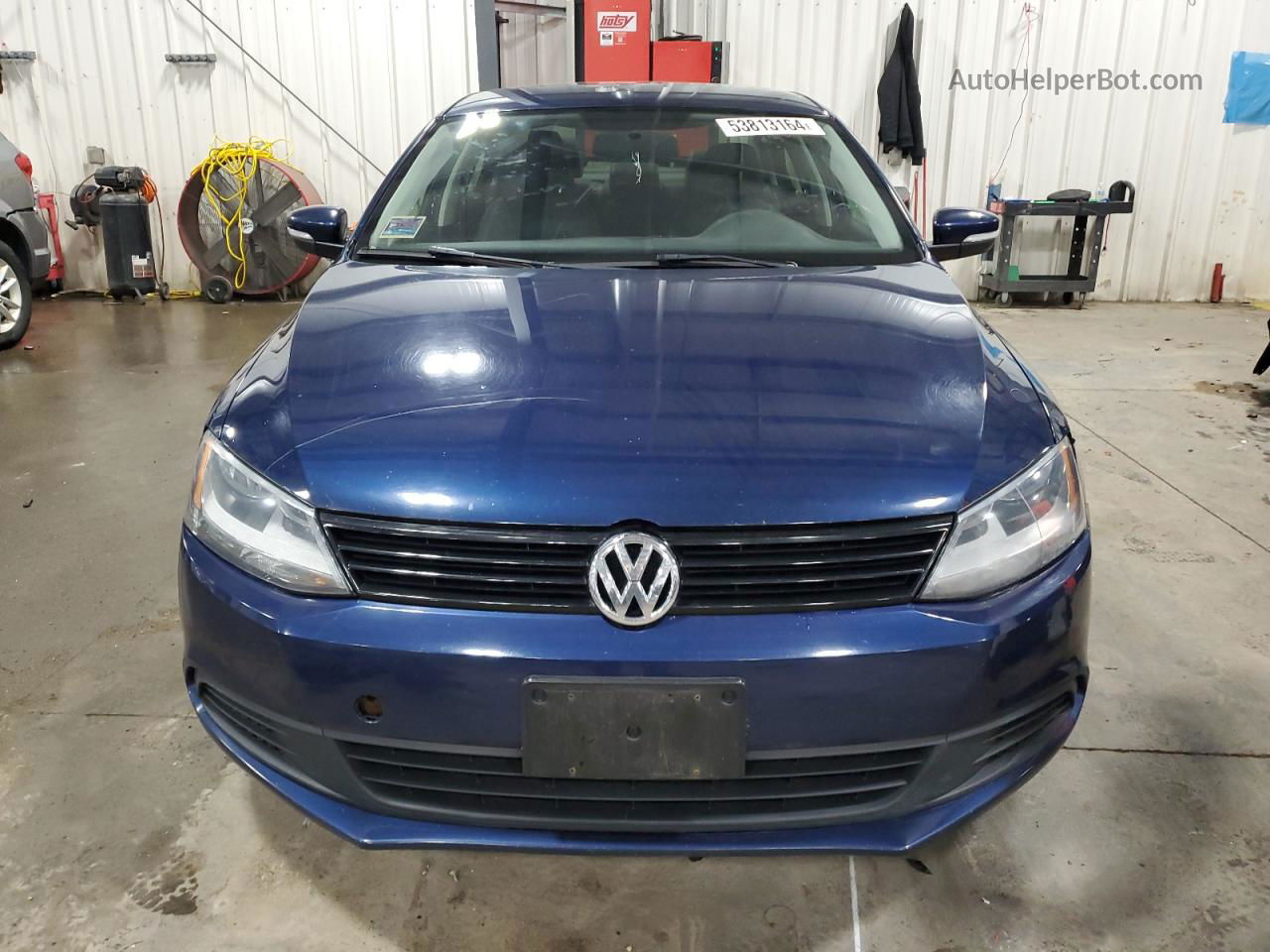 2012 Volkswagen Jetta Se Blue vin: 3VWBP7AJ6CM002676