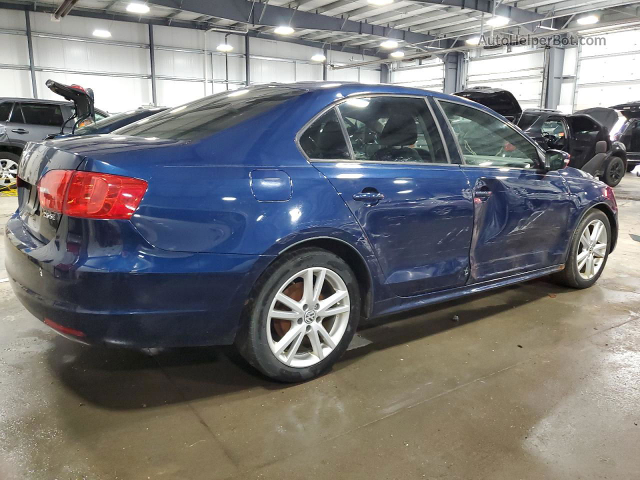 2012 Volkswagen Jetta Se Blue vin: 3VWBP7AJ6CM002676