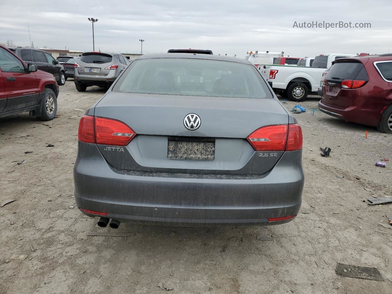 2012 Volkswagen Jetta Se Gray vin: 3VWBP7AJ6CM317283