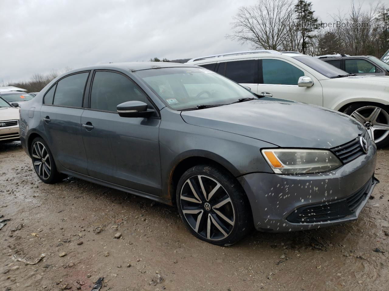 2012 Volkswagen Jetta Se Gray vin: 3VWBP7AJ8CM003036