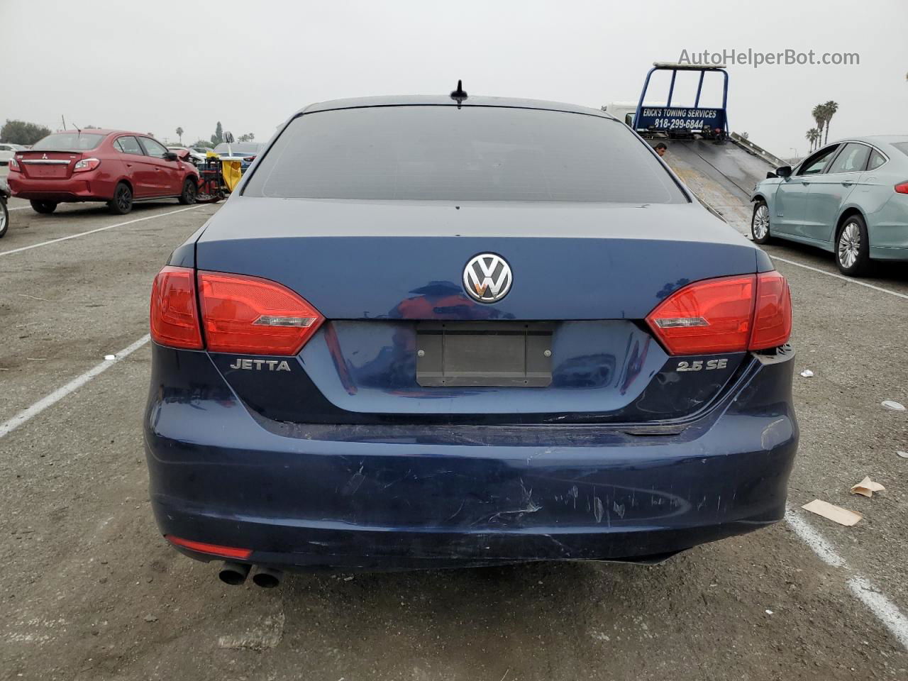 2012 Volkswagen Jetta Se Blue vin: 3VWBP7AJ8CM030219