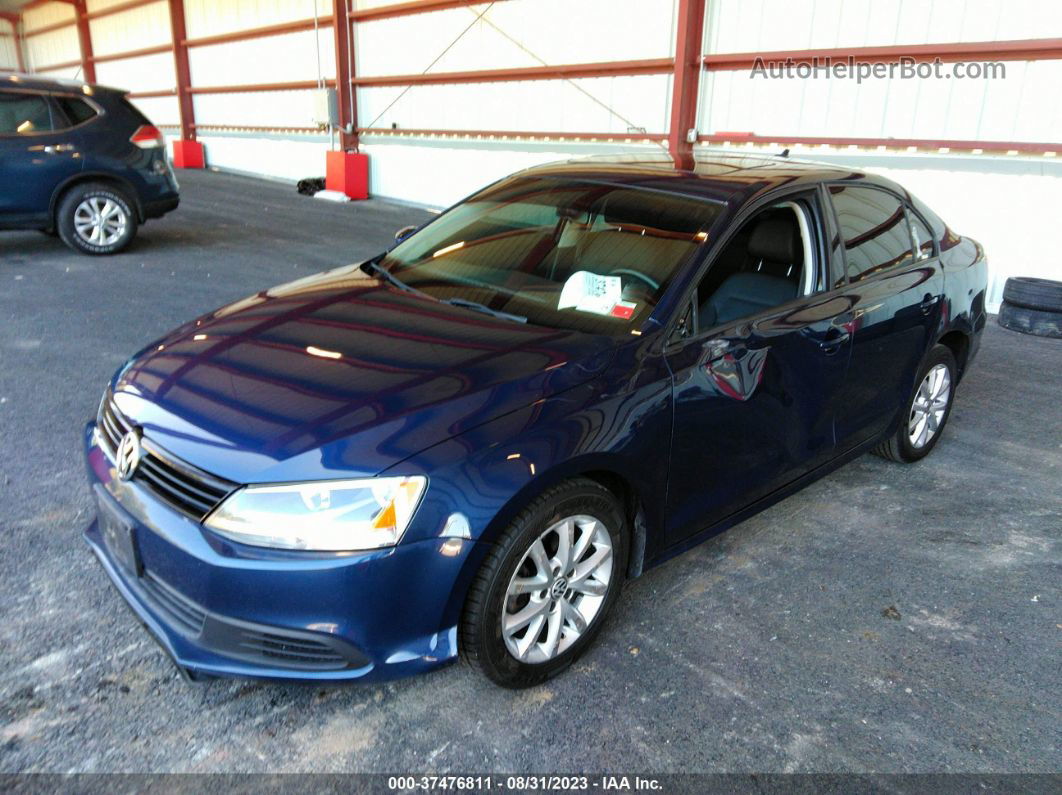 2012 Volkswagen Jetta Sedan Se W Blue vin: 3VWBP7AJ8CM319438