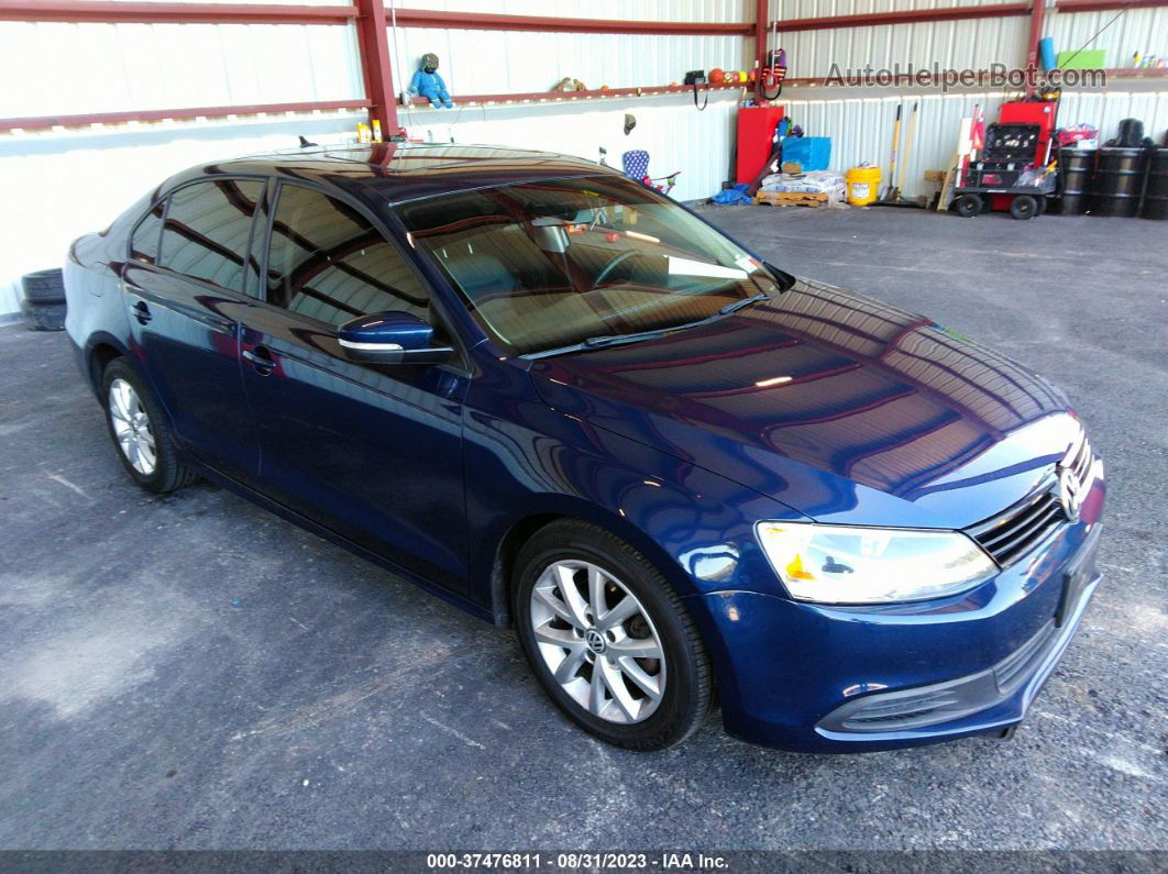 2012 Volkswagen Jetta Sedan Se W Blue vin: 3VWBP7AJ8CM319438