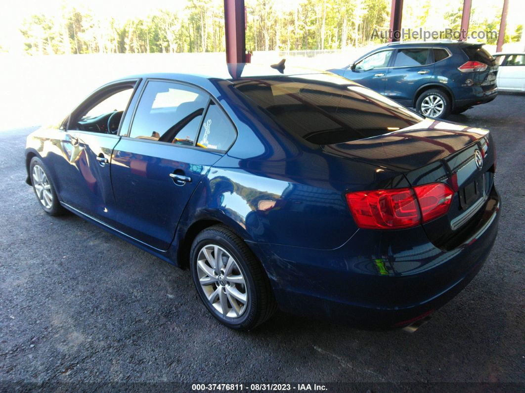 2012 Volkswagen Jetta Sedan Se W Blue vin: 3VWBP7AJ8CM319438