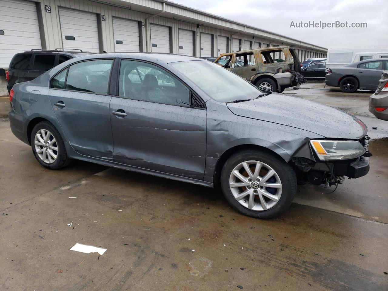 2012 Volkswagen Jetta Se Gray vin: 3VWBP7AJ8CM328124