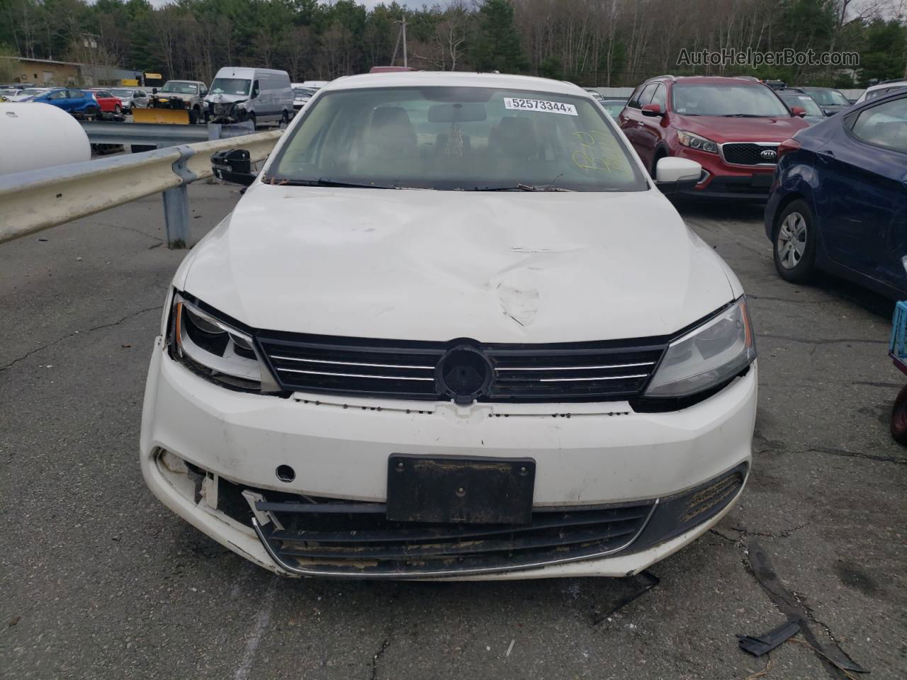 2013 Volkswagen Jetta Se White vin: 3VWBP7AJXDM310158