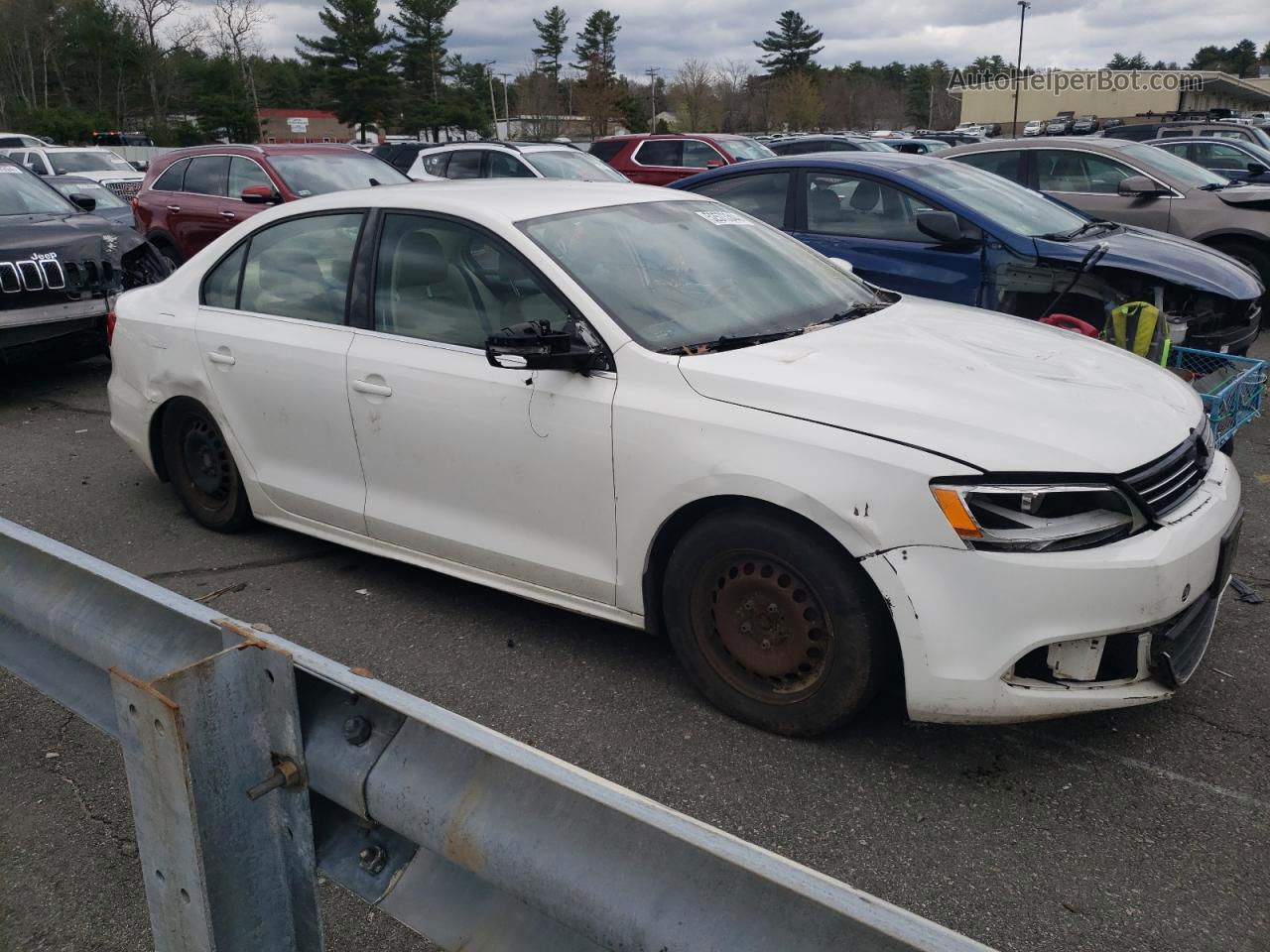 2013 Volkswagen Jetta Se White vin: 3VWBP7AJXDM310158