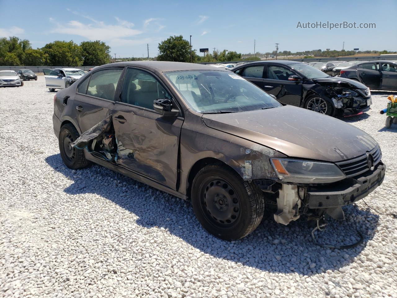 2012 Volkswagen Jetta Se Коричневый vin: 3VWBX7AJ4CM013241