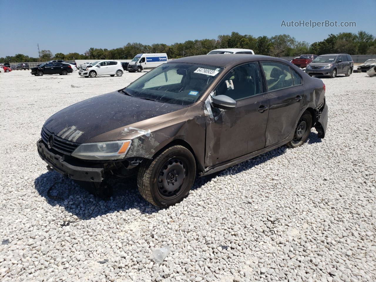 2012 Volkswagen Jetta Se Коричневый vin: 3VWBX7AJ4CM013241