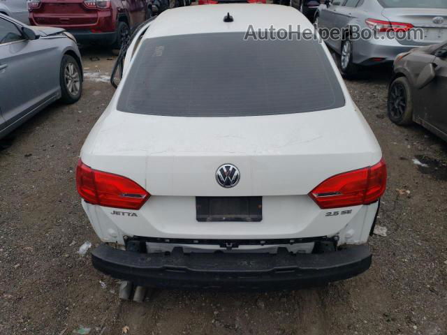 2012 Volkswagen Jetta Se White vin: 3VWBX7AJ4CM306119