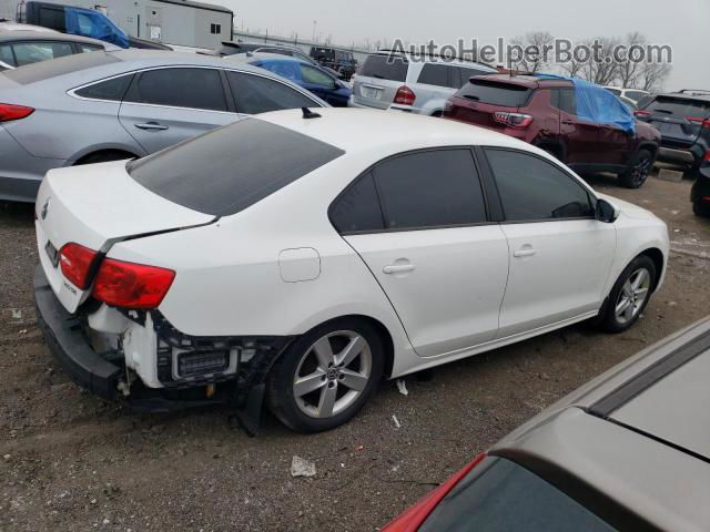 2012 Volkswagen Jetta Se White vin: 3VWBX7AJ4CM306119