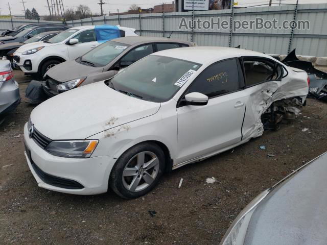 2012 Volkswagen Jetta Se White vin: 3VWBX7AJ4CM306119