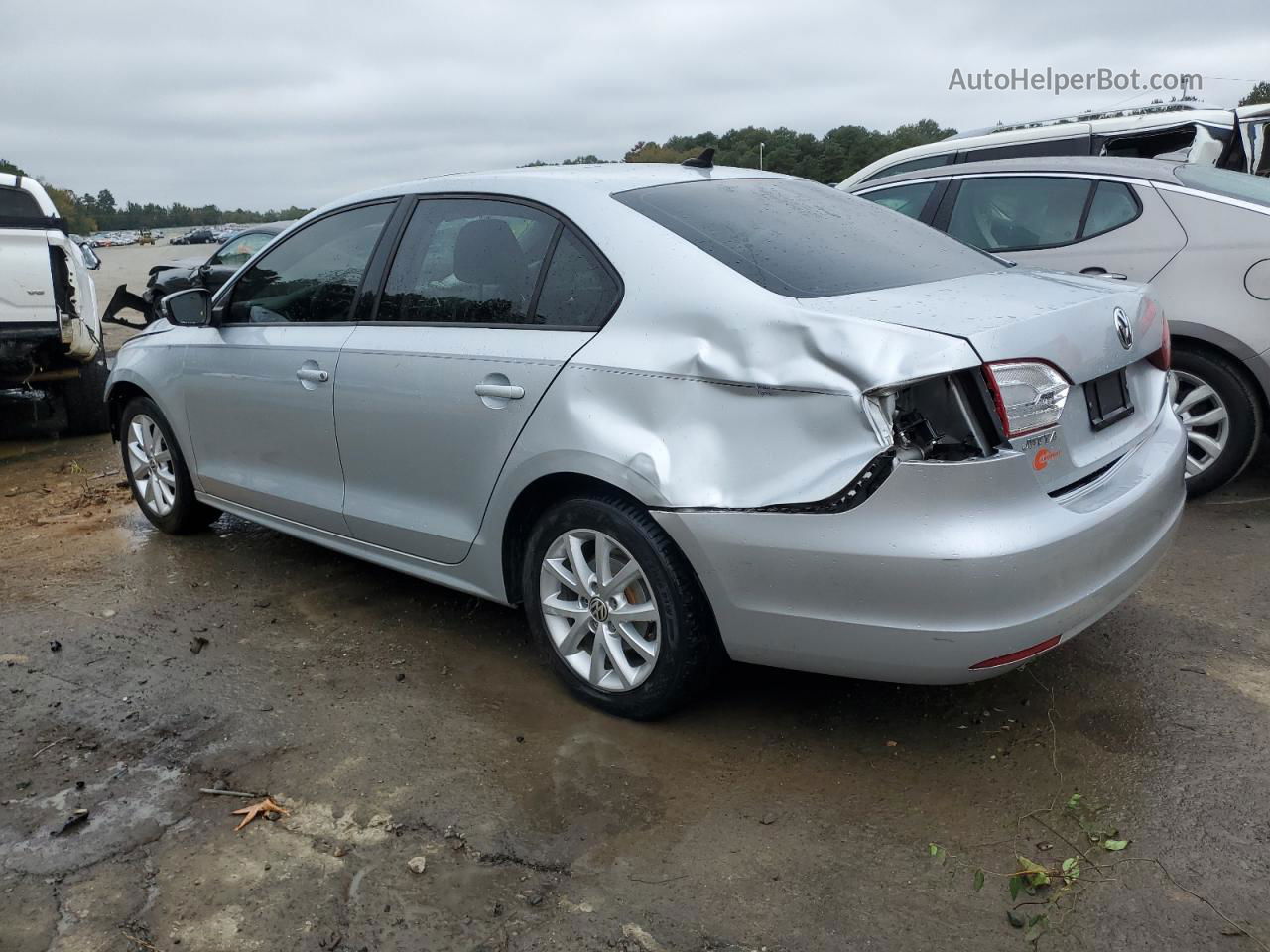 2012 Volkswagen Jetta Se Silver vin: 3VWBX7AJ4CM319694