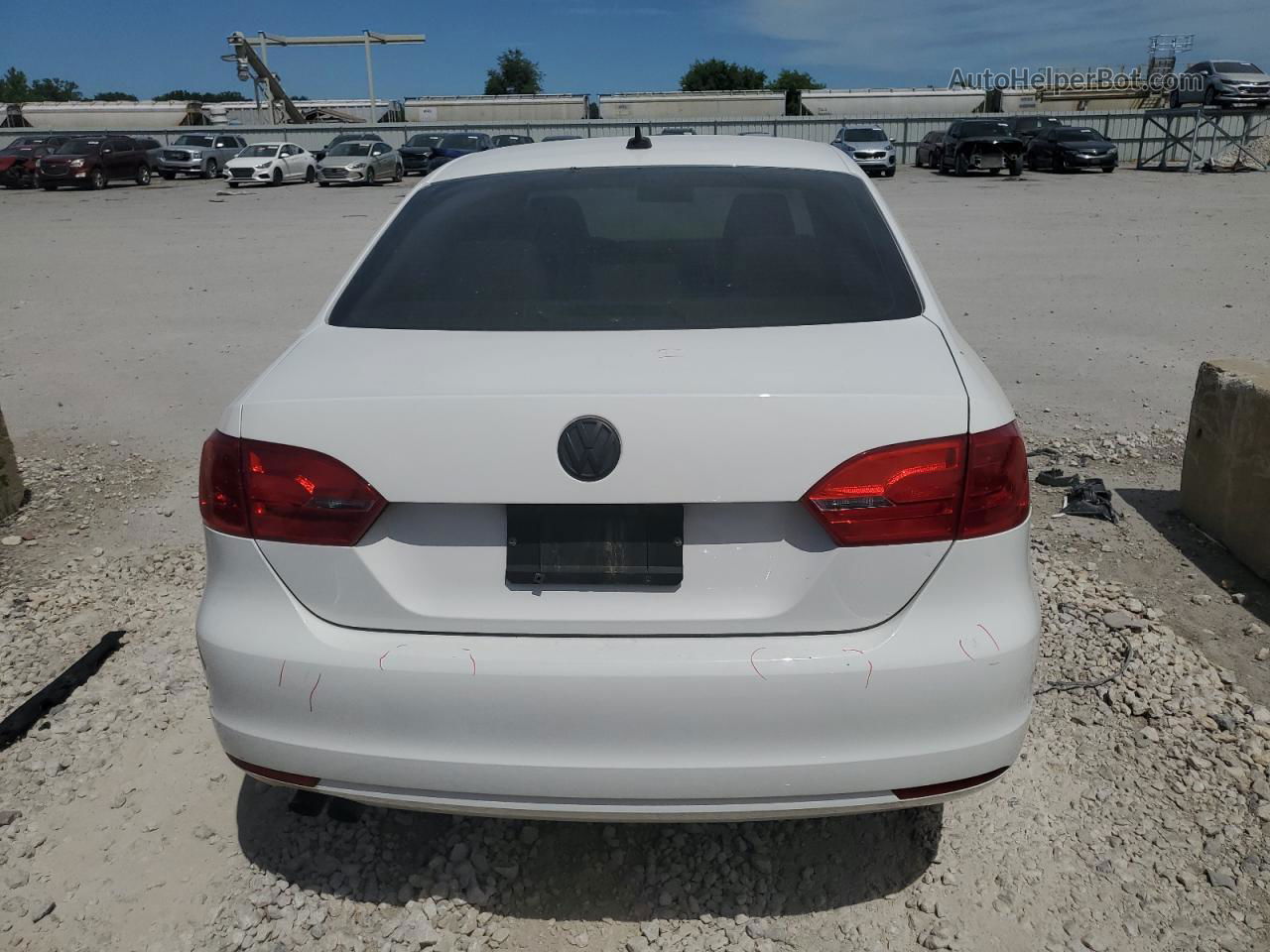 2012 Volkswagen Jetta Se White vin: 3VWBX7AJ7CM030082