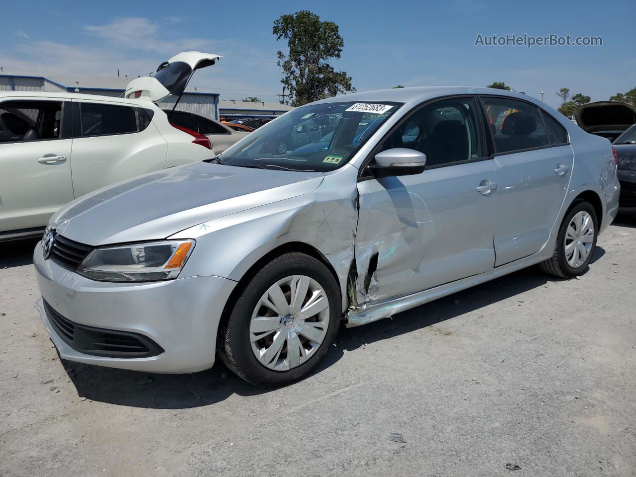 2011 Volkswagen Jetta Se Silver vin: 3VWBX7AJ8BM108254