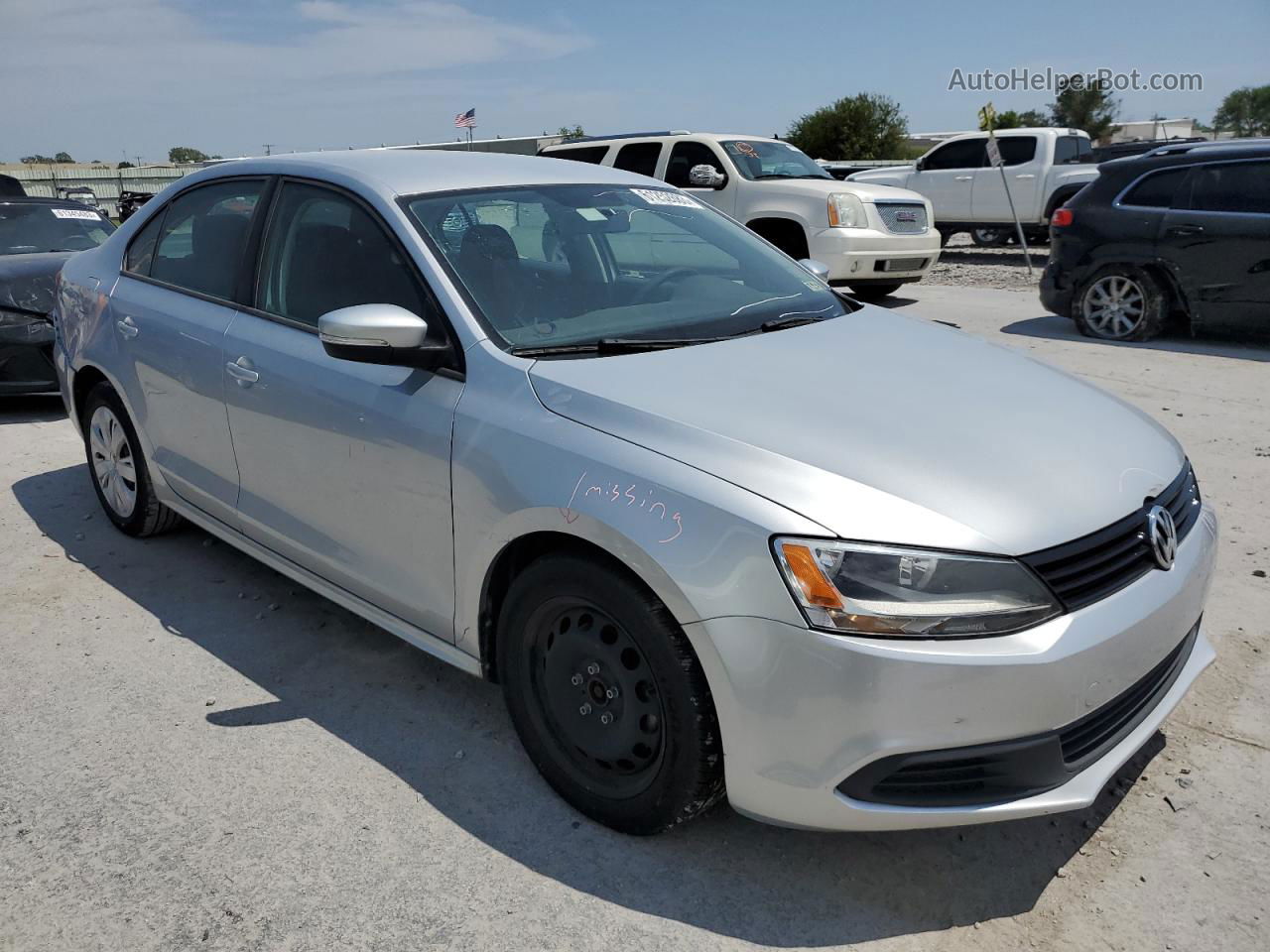 2011 Volkswagen Jetta Se Серебряный vin: 3VWBX7AJ8BM108254