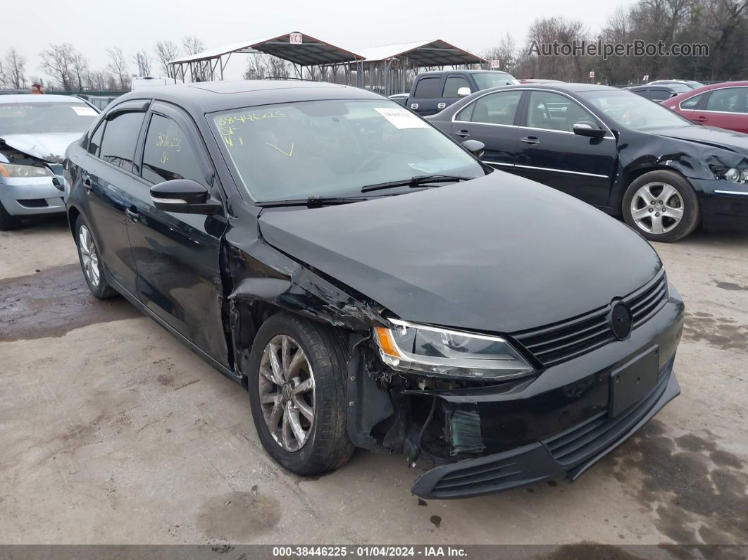 2011 Volkswagen Jetta 2.5l Se Black vin: 3VWBX7AJ8BM392677