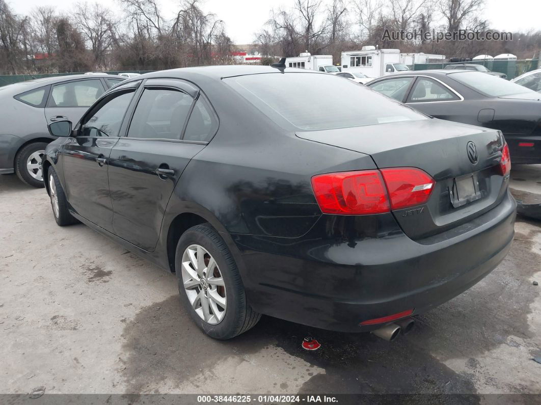 2011 Volkswagen Jetta 2.5l Se Black vin: 3VWBX7AJ8BM392677