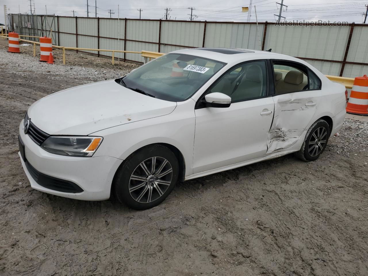 2011 Volkswagen Jetta Se White vin: 3VWBZ7AJ2BM388425