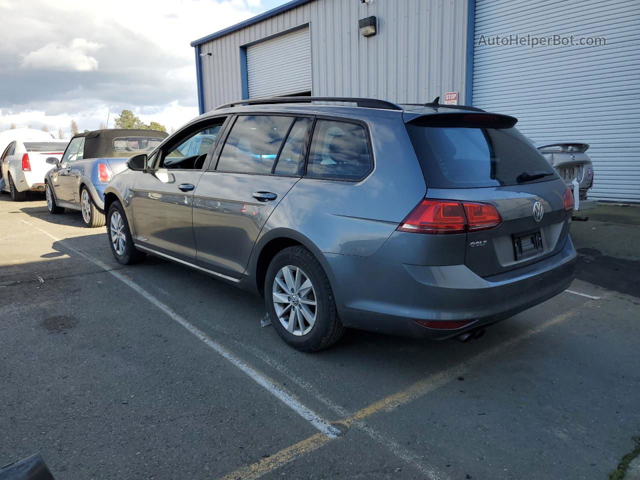 2015 Volkswagen Golf Sportwagen S Gray vin: 3VWC17AU0FM511909