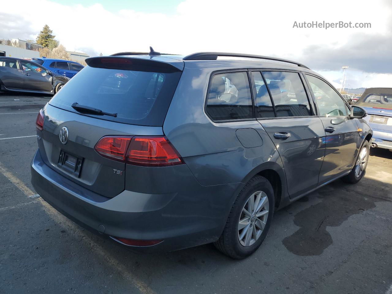 2015 Volkswagen Golf Sportwagen S Gray vin: 3VWC17AU0FM511909