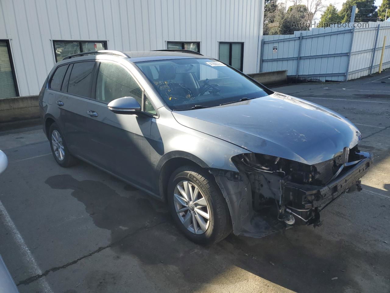 2015 Volkswagen Golf Sportwagen S Gray vin: 3VWC17AU0FM511909