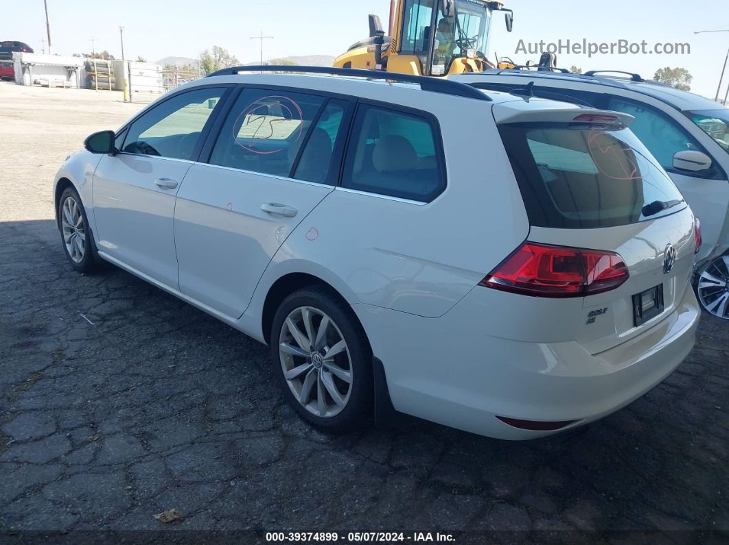 2016 Volkswagen Golf Sportwagen Tsi Se 4-door White vin: 3VWC17AU0GM513354