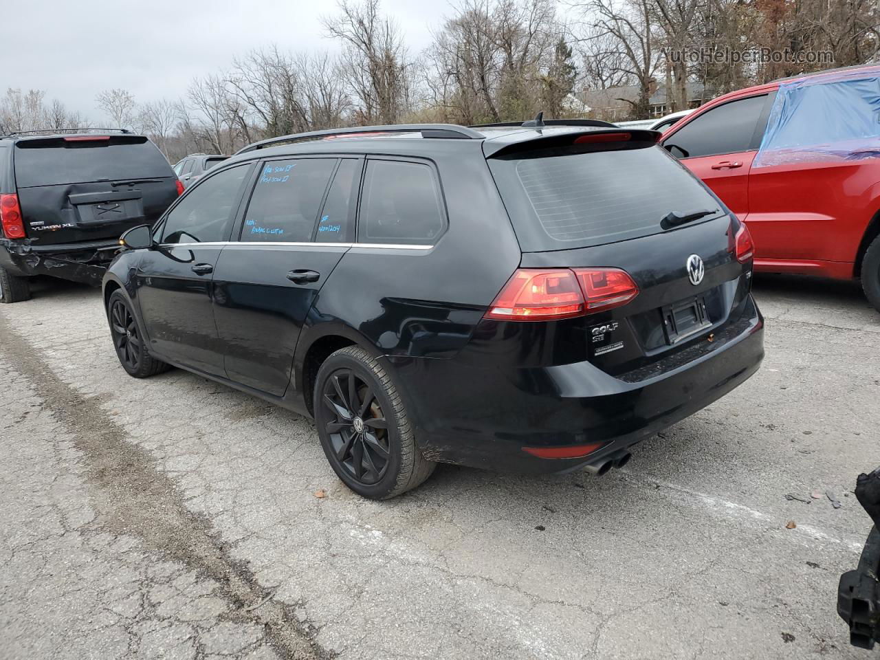 2016 Volkswagen Golf Sportwagen S Black vin: 3VWC17AU0GM513855