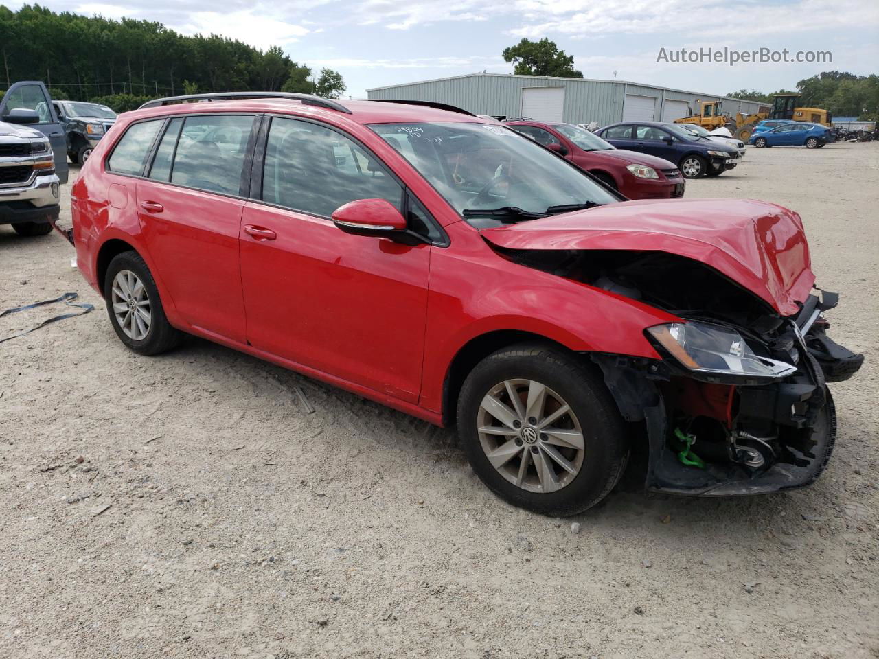 2016 Volkswagen Golf Sportwagen S Red vin: 3VWC17AU0GM517520