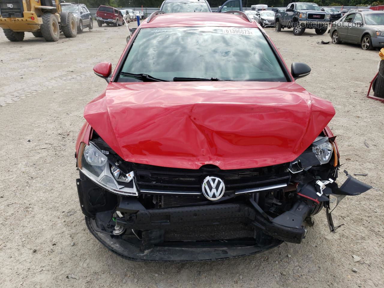 2016 Volkswagen Golf Sportwagen S Red vin: 3VWC17AU0GM517520