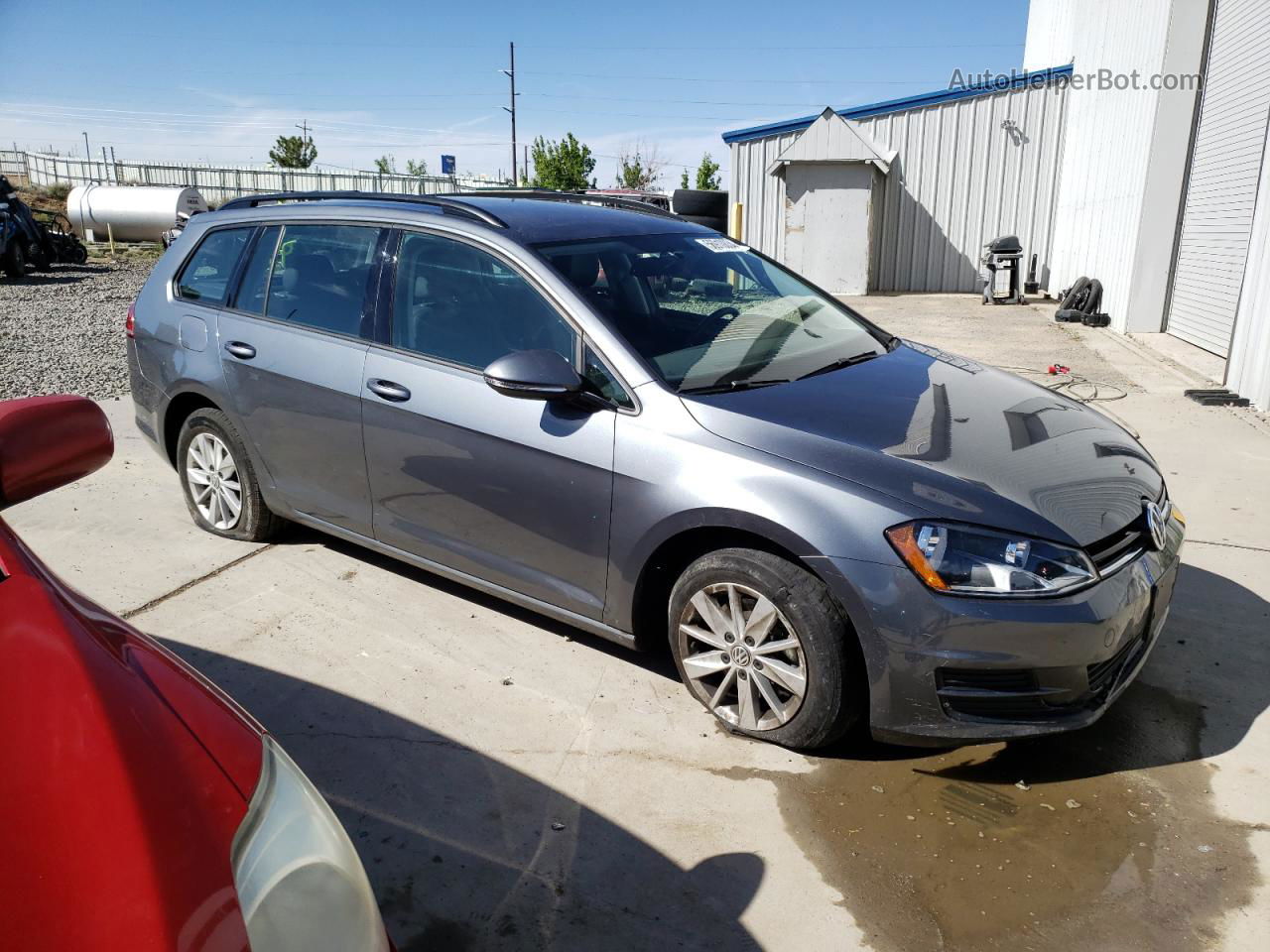 2015 Volkswagen Golf Sportwagen S Gray vin: 3VWC17AU1FM501325