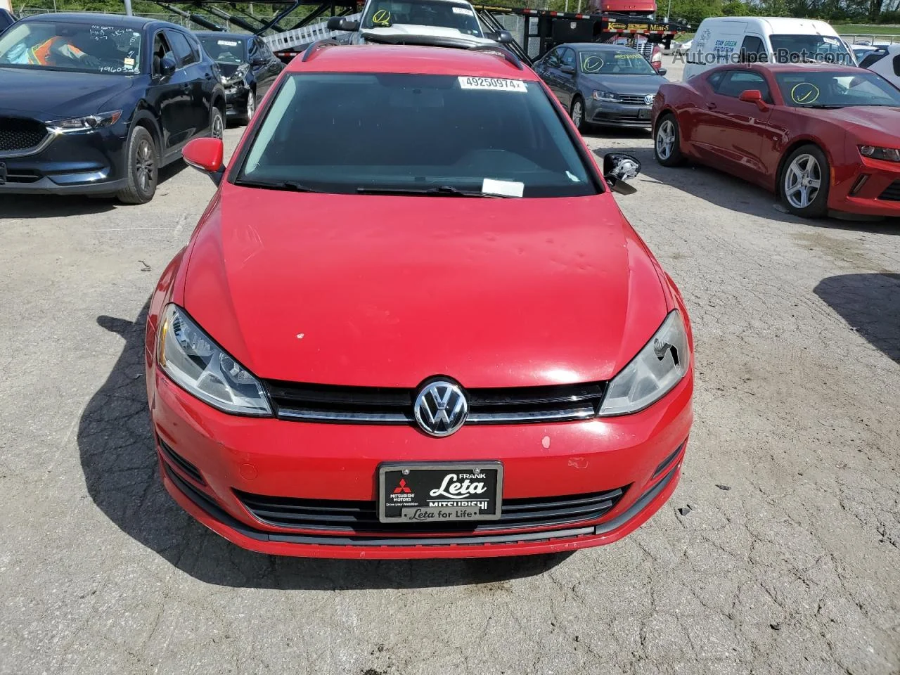 2015 Volkswagen Golf Sportwagen S Red vin: 3VWC17AU1FM515743