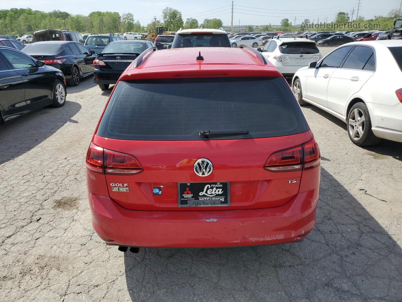 2015 Volkswagen Golf Sportwagen S Red vin: 3VWC17AU1FM515743