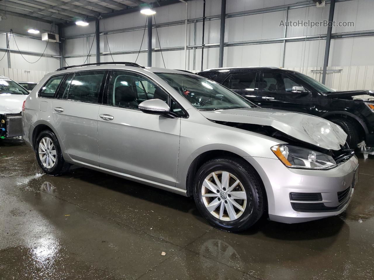 2016 Volkswagen Golf Sportwagen S Gray vin: 3VWC17AU1GM514397