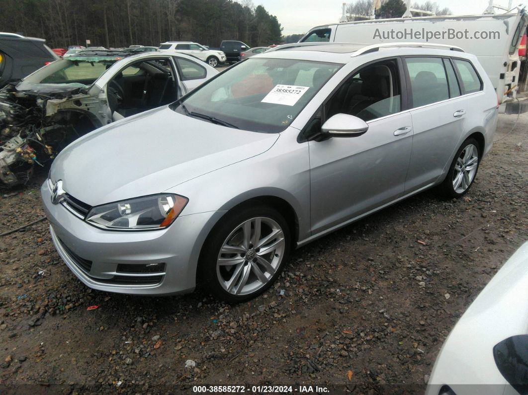 2017 Volkswagen Golf Sportwagen Tsi Sel Silver vin: 3VWC17AU1HM500663