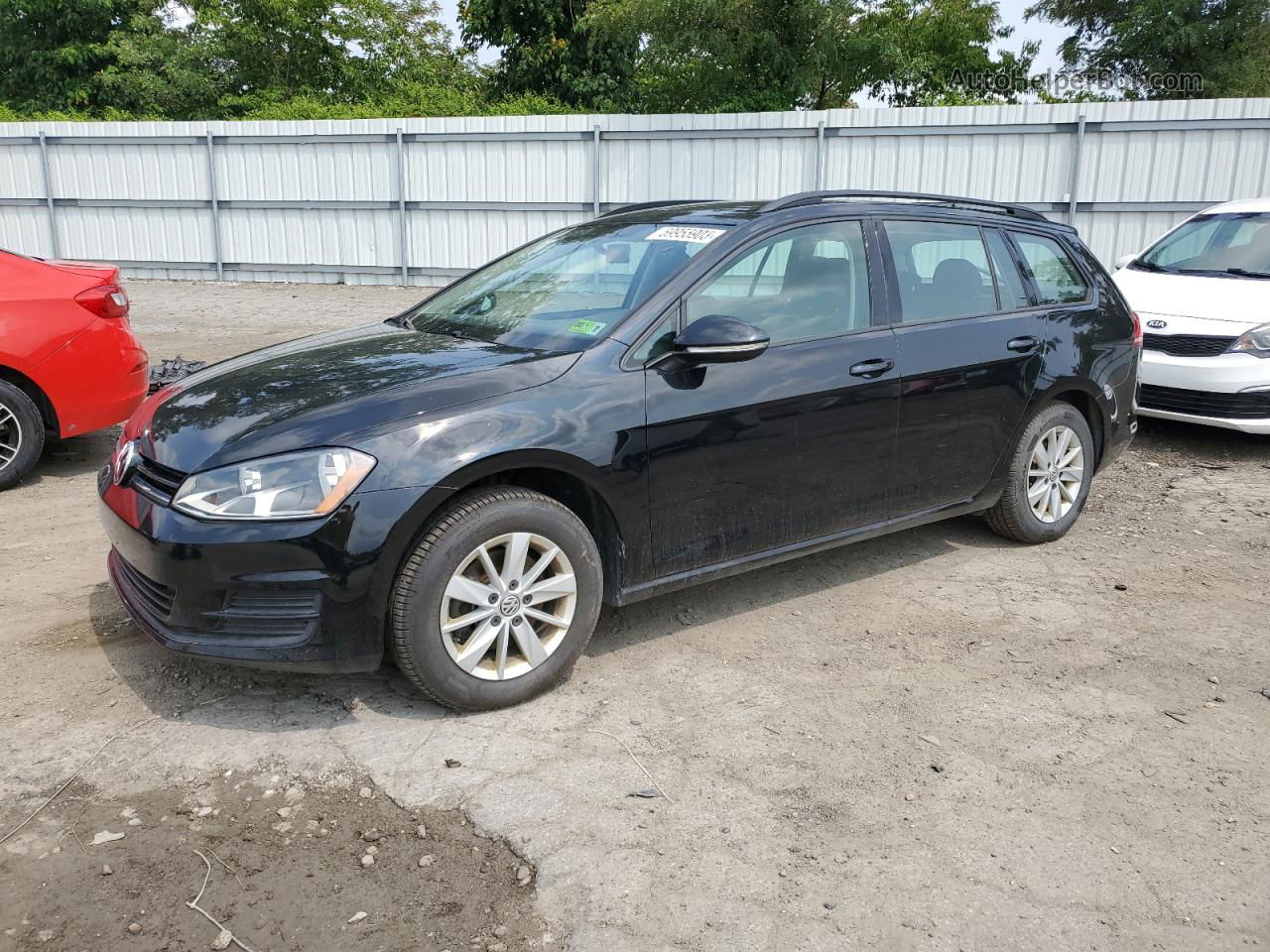 2017 Volkswagen Golf Sportwagen S Black vin: 3VWC17AU1HM501246