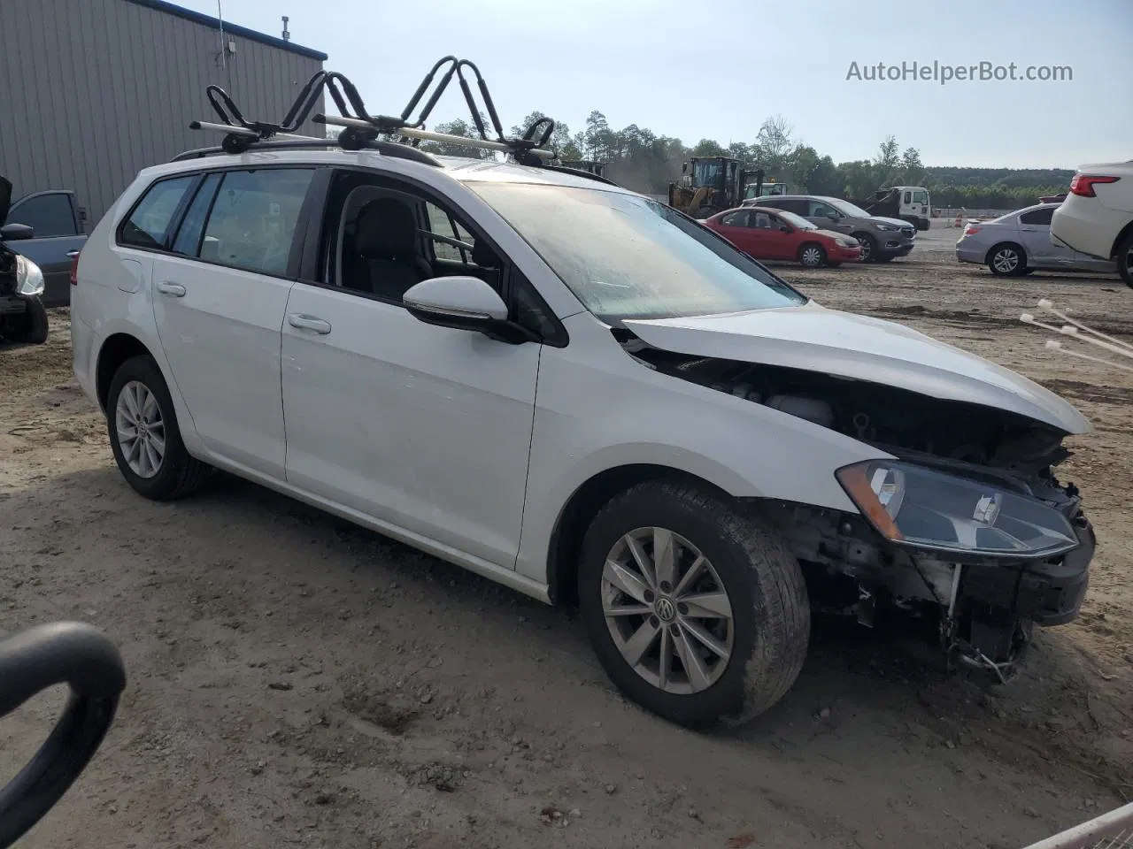 2017 Volkswagen Golf Sportwagen S White vin: 3VWC17AU1HM504468