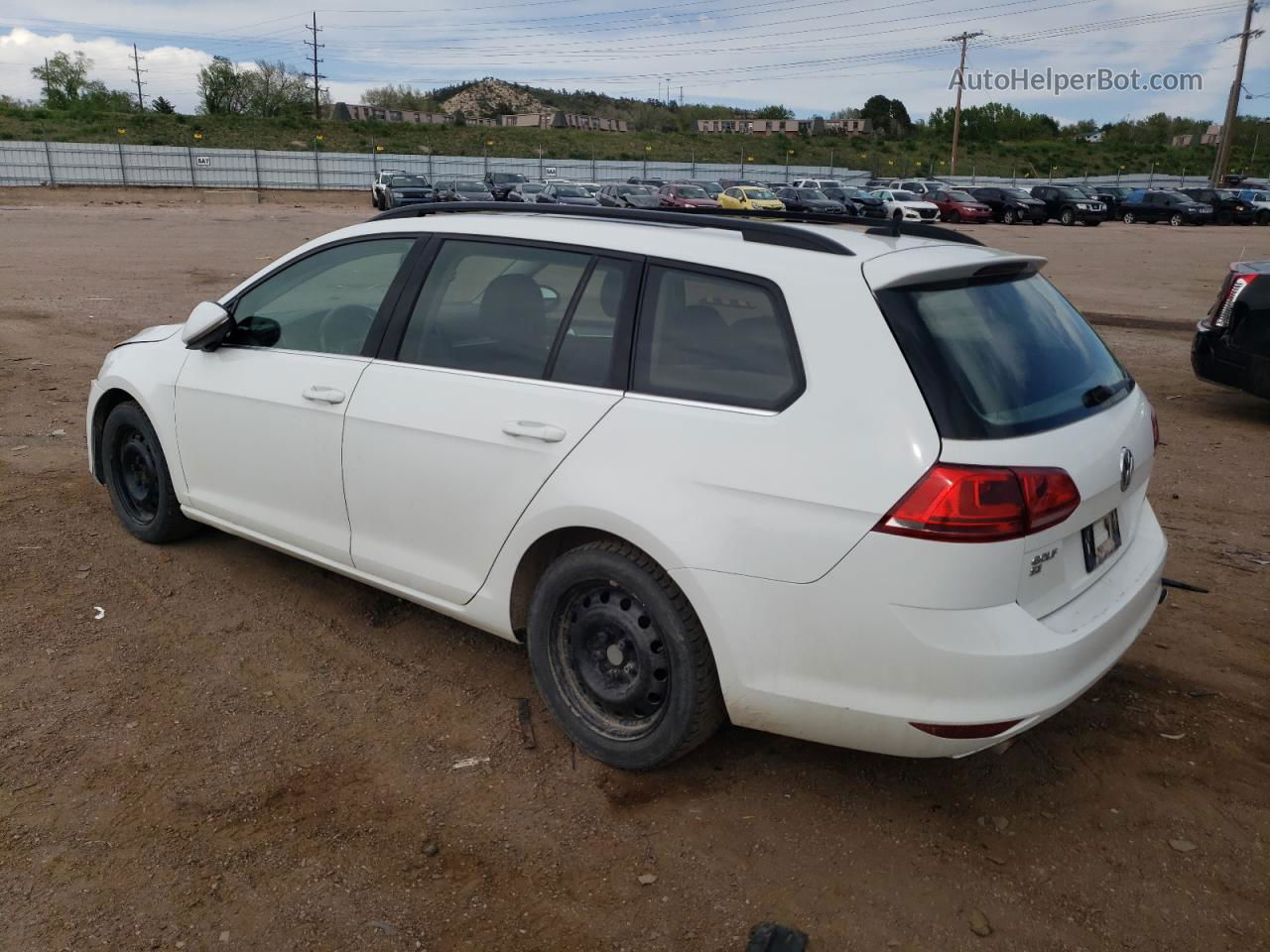 2016 Volkswagen Golf Sportwagen S Белый vin: 3VWC17AU2GM501593