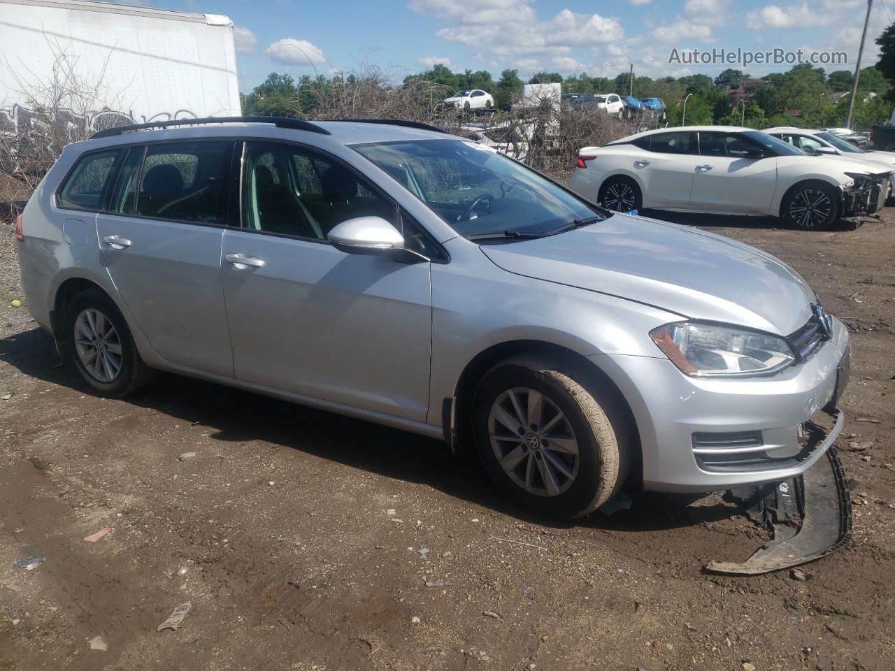 2016 Volkswagen Golf Sportwagen S Silver vin: 3VWC17AU2GM513517