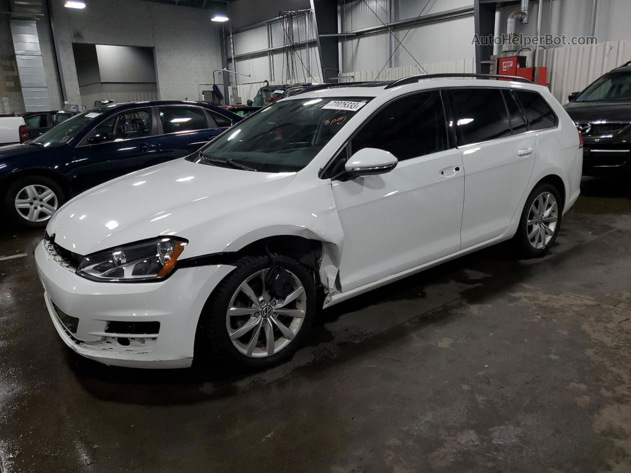 2016 Volkswagen Golf Sportwagen S White vin: 3VWC17AU2GM516997