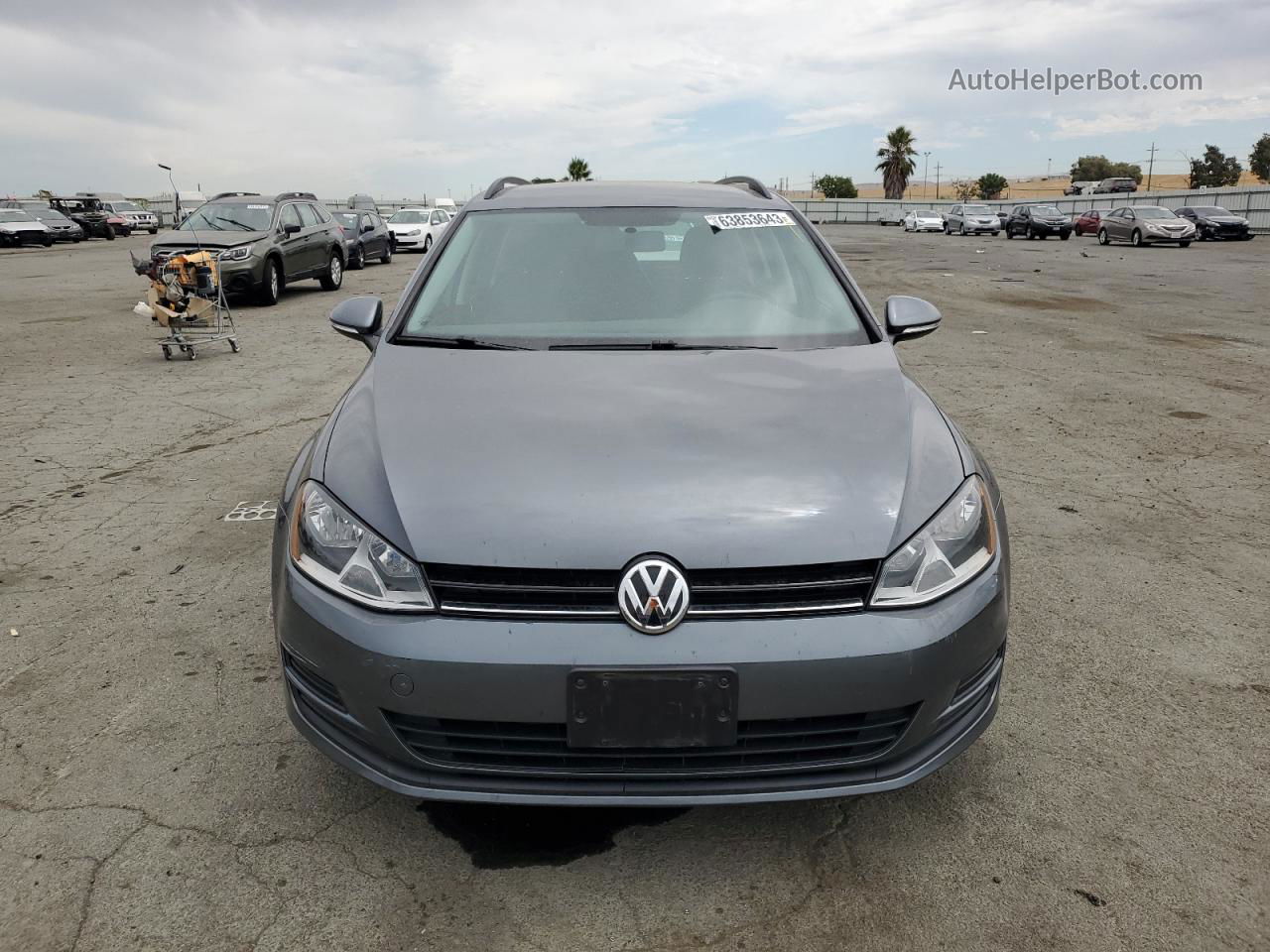 2017 Volkswagen Golf Sportwagen S Gray vin: 3VWC17AU2HM530867